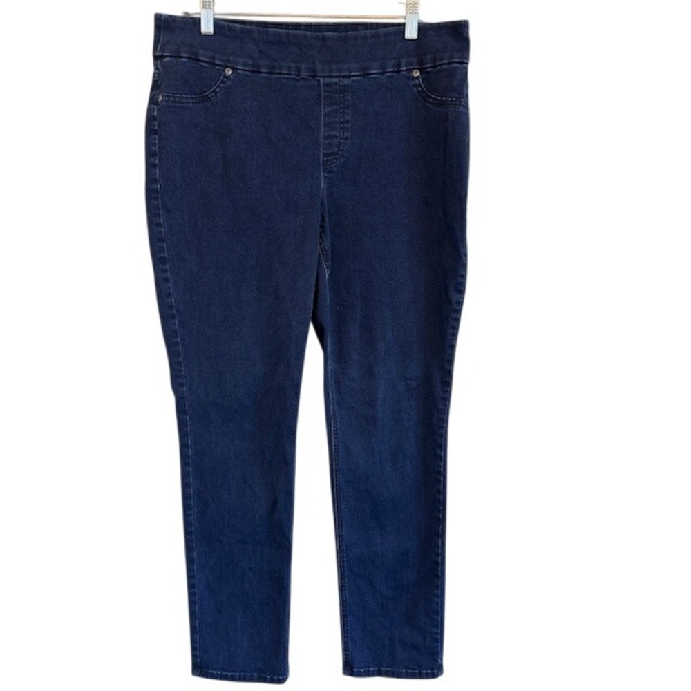 Chico's‎ Women's Perfect Stretch Dark Wash Pull on Jegging Jeans 12 (2)